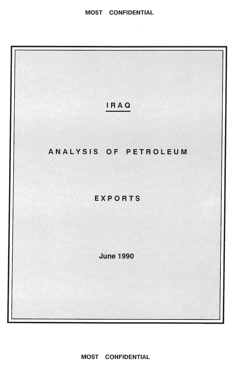 Iraq analysis of petroleum exports 1990-06 cover